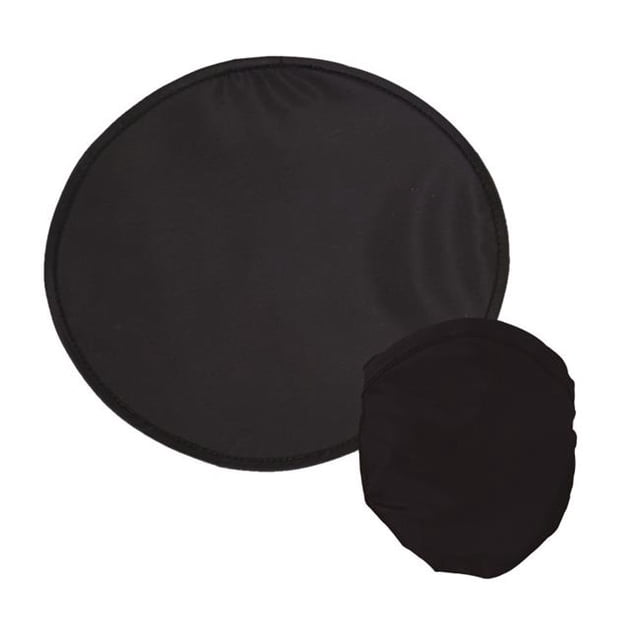 Lightweight Nylon Frisbee with Nylon Pouch - Black / Black Pouch