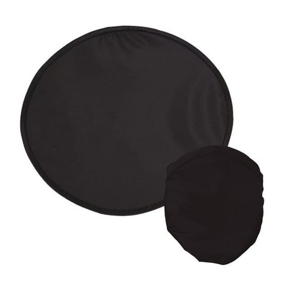 Lightweight Nylon Frisbee with Nylon Pouch - Black / Black Pouch