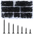 thumbnail image 1 of 220 Pieces Self-Tapping Wood Screws, Black Cross Flat Head Self-Drilling Screws, Furniture Drywall Metal Screws - M3.5*(16/20/25/30/35/40/50)mm, 1 of 4