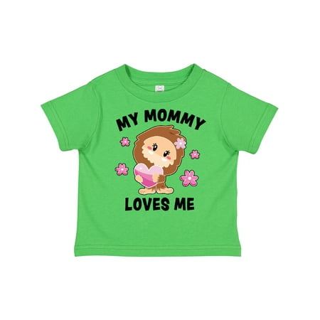 

Inktastic My Mommy Loves Me with Bigfoot Gift Toddler Toddler Girl T-Shirt