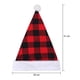 thumbnail image 2 of Paquete de 3 gorros navideños de Papá Noel, gorro de Papá Noel a cuadros, gorro de felpa para fiesta de disfraces navideños y eventos festivos, 2 of 5