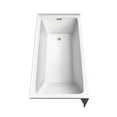 thumbnail image 3 of Wyndham Collection WCBTW16030R18BNTRIM 60 x 30 x 18 in. Grayley Alcove Bathtub with Right-Hand Drain & Overflow Trim, Brushed Nickel & White, 3 of 7
