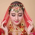 thumbnail image 2 of Women's Belly Dancing Accessories Coin Head chain Decoration Belly Dance India Headwear Scarf Headpiece Costumes, 2 of 4