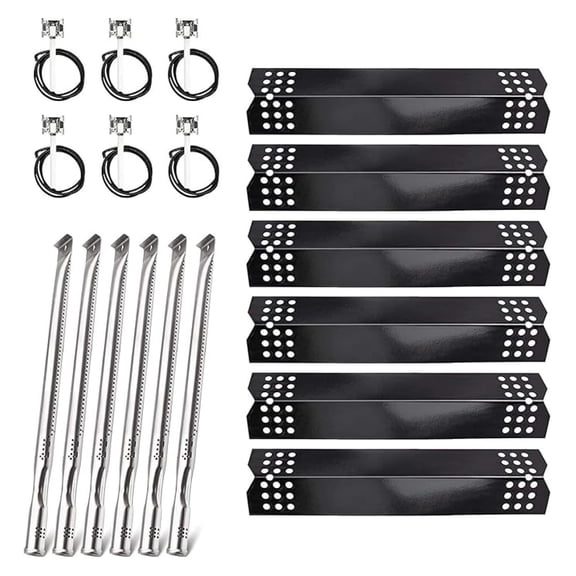 Grill Parts for Nexgrill 720-0896B 720-0896E 720-0896C Deluxe 6 Burner Grill, 6-Pack Flame Tamers & Grill Burners & Igniters Replacement for Nexgrill 720-0882A 720-0896 720-0925