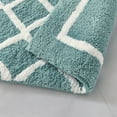 thumbnail image 3 of MAYEERTY Reversible High Pile Tufted Microfiber Bath Rug, Aqua, 21"W x 34"L, 3 of 8