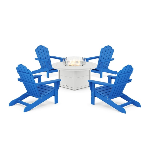 Trex® Outdoor Furniture™ 5-Piece Monterey Bay Adirondack Conversation Set with Fire Pit Table in Pacific Blue
