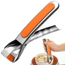 1Pc Stainless Steel Kitchen Anti Scald Clip Bowl Tongs Pick up Clamp,Multi-Function Anti-Scald Bowl Clip,Hot Bowl Dish Plate Gripper Clips Tongs Clamp Holder,Kitchen Stainless Anti Slip Clip,Orange