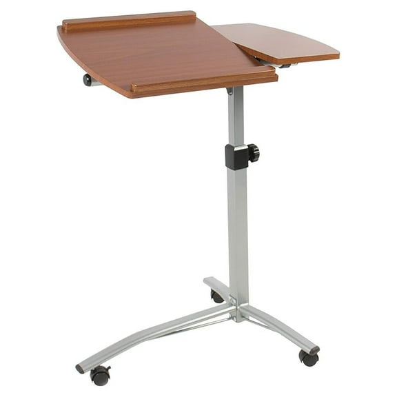 |Angle & Height Adjustable Rolling Laptop Desk Cart Over Bed Hospital Table Stand