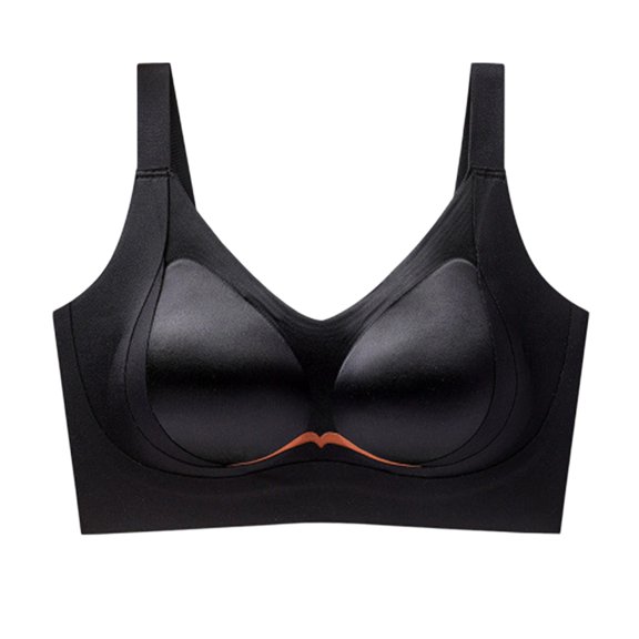 Turilly Bras Womens Round Neck Wireless Bra With Wide Straps Invisible Everyday Comfort Everyday Bras