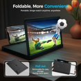 thumbnail image 4 of Screen Magnifier for Cell Phone, 2026 New 10 Inch 3D HD Foldable Magnifying Screen Enlarger with Adjustable Stand, Movie Video Gaming Holder for Travel, Elderly, Family (White, 10 inch), 4 of 7