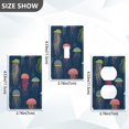 thumbnail image 7 of Yayeee Toggle Light Switch Wall Plate 1-Gang 4.5"x2.7" Home Decorative Outlet Cover, Cartoon Jellyfish Pattern, 7 of 7