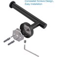 thumbnail image 3 of Matte Black Toilet Paper Holder Sus304 Stainless Steel, Modern Round Tissue Roll Holders Wall Mount, Toilet Paper Roll Dispenser Bathroom 5 Inch Tp Ho, 3 of 5