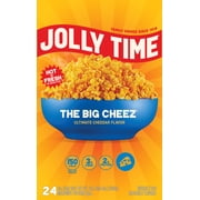 JOLLY TIME The Big Cheez Gourmet Cheddar Cheese Microwave Popcorn 24 Bags, 3.5 oz Each