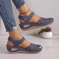 thumbnail image 5 of Orthopedic Closed Toe Sandals for Women 2026 Wedge with Arch Support Adjustable Ankle Strap Sandals Wedges Summer Dressy Platform Casual Comfortable Wide Width Hollow out Walking Shoes, 43, 5 of 9