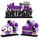 thumbnail image 1 of Lingteer Juego De Centros De Mesa De Acrílico Morado Happy 29Th Birthday – Saludos A 29 Años De Edad, Decoración De Regalo Para Fiesta De Cumpleaños 29., 1 of 1