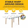 thumbnail image 4 of Vintage Colorful Butterfly Table Cloths for 6 Foot Rectangle Tables, Watercolor Butterflies Farmhouse Patio Waterproof Elastic Fitted Tablecloths, Washable Rectangular Table Cover for Camping, 4 of 8