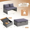 thumbnail image 2 of Devoko Patio Day Bed with 2 Side Tables Outdoor Daybed Set Multifunctional Rattan Lounge Bed for Backyard Porch Poolside Lawn Beach (Gray), 2 of 6