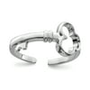 Primal Silver Sterling Silver Rhodium-plated Key Toe Ring