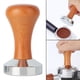 thumbnail image 3 of Mango de Madera BLESIY Tamper de Café Espresso Acero Inoxidable 53 mm Marrón Oscuro, 3 of 7