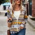 thumbnail image 4 of Abrigo Casual Fit,Abrigo De Mujer Abrigo De Manga Larga Con Patrón Geométrico Abrigo Con Capucha De Mujer El Mejor De Su Clase, 4 of 7