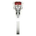 thumbnail image 3 of 2.21ct round cut red natural garnet 18k white gold Bridal Wedding Engagement Promise Anniversary Ring for Women size 3.5, 3 of 7