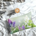 thumbnail image 5 of Honeii Purple Butterfly On Wild Print Pillow Cases,Plush Throw Pillow Covers,Decorative Pillowcase for Sofa, Couch, Living Room-14"x20", 5 of 6