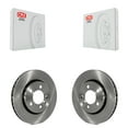 thumbnail image 1 of CMX Rear Disc Brake Rotors Pair for Car Volkswagen Jetta Golf Audi TT Quattro R32 K8-100784, 1 of 8