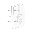 thumbnail image 2 of QCAA Solid Brass Door Knocker, Victorian Rope Type, 7-3/8", Satin Nickel, 1 Pack, Made in Taiwan, 2 of 2
