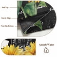 thumbnail image 6 of Area Rugs for Living Room Bedroom, Yellow Sunflower 4'x6' Rug Washable Carpet Runner Indoor Outdoor, Black White Plaid Watercolor Floral Non Slip Accent Floor Mats Rug for Kitchen, Office, 6 of 8