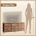 thumbnail image 6 of Huuger 54 Inch Dresser for Bedroom, TV Stand for 55, 60 Inch TV, 9 Drawer Chest of Drawers, Entertainment Center with Storage, Rustic Brown, 6 of 9