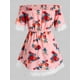 thumbnail image 2 of Más el tamaño de la túnica del hombro Ditsy impresión de la blusa Rosegal Tankinis, 2 of 5