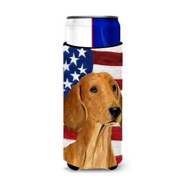 Labrador Chocolate St. Patrick's Day Can Cooler - Slim Can Koozie For Michelob Ultra, Starbucks, Heineken Light