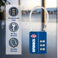 thumbnail image 6 of Brinks 3-Dial Combination TSA Luggage Padlock with 1-7/10in Steel Cable Shackle, 2-Pack, 6 of 9