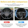 thumbnail image 7 of Sparkly Rhinestone Car Steering Wheel Cover for Women, 15 Inch Soft Leather Steering Wheel Protector with Crystal Diamonds, Non-Slip Elastic Grip for Most Cars Blue, 7 of 7