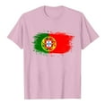 thumbnail image 4 of Portugal Women's Fan T Shirt Colorful Flag Art Print Casual Short Sleeve Top Comfortable Breathable Lightweight Tee For Ladies, 4 of 4