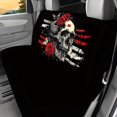 thumbnail image 2 of FUIALDOLG Rear Bench Seat Covers with Skull Rose Pattern, 2 Pack, Comfortable Stretch Waterproof Dirt Proof Covers for SUV Car Interior, 2 of 7