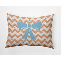 20" x 14" Simply Daisy Chevron Bow Polyester Indoor/Outdoor Pillow, Orange Qty 1