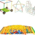 thumbnail image 4 of Zonhebin 204pc STEM Building Toys for Kids Construction Straws with Wheels Set, 4 of 5