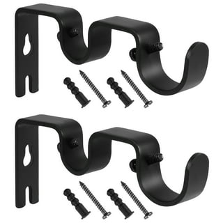 Buy Gudui Curtain Rod Bracket, Curtain Rod Holders Set of 6 Black Curtain  Rod Brackets Heavy Duty Curtain Rod Hooks for Curtain Rods Wall Curtain  Brackets Easy to Install Online at Lowest