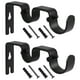 thumbnail image 1 of Vosarea 2pcs Tenedor de la varilla de la cortina de doble cortina Cortina Doble varilla Soportes Cortina Accesorios para la sala de estar Dormitorio (Negro), 1 of 6