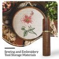 thumbnail image 3 of Soporte de la aguja de costura Stitching Semply Cross-Stitch Almacenamiento portátil Manual Patchwork Punto de tejido Ojal Tubo Tubo Café Fino 0.2 cm Eigraketly HA012277-05, 3 of 7