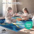 thumbnail image 4 of ODIKA 6'x9' Machine Washable Non-Slip Area Rug, Gilded Ocean All Weather Non Shedding Deck High Traffic Rug, Blue, 71103, 4 of 7
