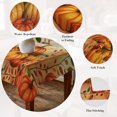 thumbnail image 5 of Burnt Orange Pumpkins Fall Table Cloth Waterproof Tablecloths, Thanksgiving Botanical Pastoral Tablecloth Dining Table Cover for Kitchen Party Tabletop Outdoor, Square Tablecloth 54x54 Inch, 5 of 9