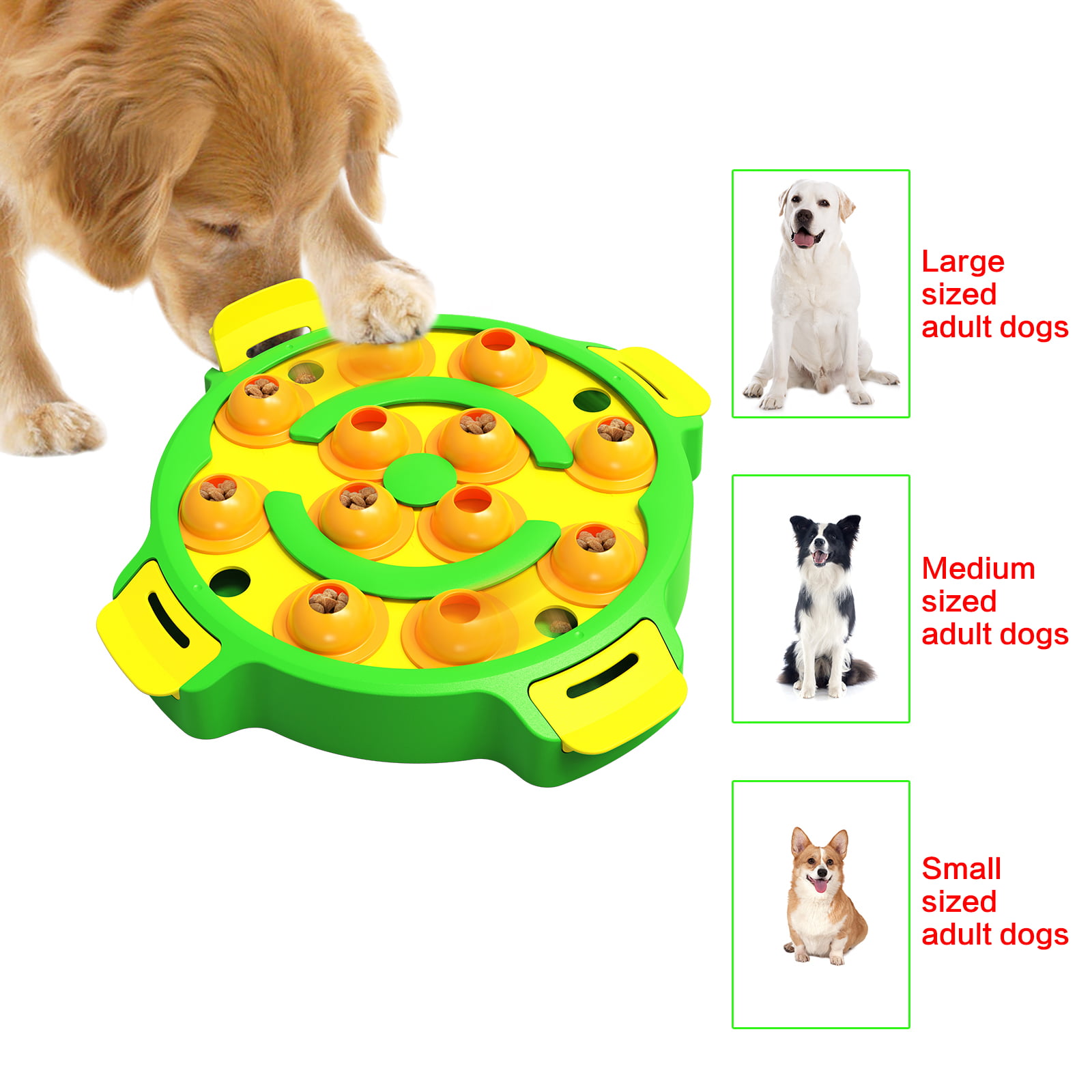 2 Levels Dog Puzzle Toys, Slow Feeder Dog Bowls for Small/Medium/Large  Dogs, Treat Dispensing Interactive Dog Toys for Boredom and Stimulating