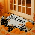 thumbnail image 1 of BAOPAI Tapis de Sol Demi-Rond en Velours Citrouille Antidérapant pour Entrée Décoration Maison Automne Action de Grâce Récolte, 1 of 6