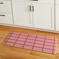 thumbnail image 3 of TOWN & COUNTRY BASICS Comfort Plus Windowpane Plaid Anti Fatigue Comfort Mat, Kitchen Mat, Standing Desk Mat, Dorm Room Rug, Non-Slip Backing, Red, 18"x39", 3 of 12