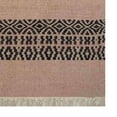 thumbnail image 5 of Rugsotic Carpets Eco-Friendly Woven Hand Woven Kilim Flat Weave Cream Charcoal Contemporary Area Rug, 3'x13' Runner, Antimicrobial, 5 of 5
