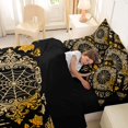 thumbnail image 5 of Homewish Skull Spider Web 7 Pieces Full Size Bedding Sets,Baroque Damask Full Size Bed in a Bag,Black Golden,Halloween Bed Set,Black Reversible, 5 of 8