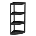 thumbnail image 6 of Hyper Tough 4 Tier Plastic Storage Corner Shelf, 20 lb per Shelf Capacity, Black, 6 of 10