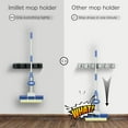 thumbnail image 7 of Mop and Broom Holder, Wall Mounted Organizer-Mop and Broom Storage Tool Rack with 4 Ball Slots and 5 Hooks, 7 of 7